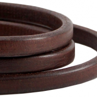 Leder 10x6mm  Bruin  